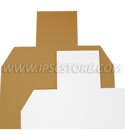 Cardboard IDPA Target TAN/WHITE 10 pcs./ Pack