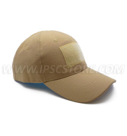 Tactical Cap with 3 Velcros, Desert Camel Khaki