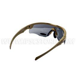 Wiley X 2862 ROGUE COMM Grey/Clear/Rust Tan Frame Glasses