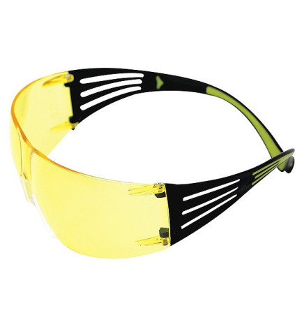 3M™ SecureFit™ Safety Glasses, Anti-Scratch / Anti-Fog, Amber Lens