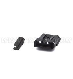 LPA SPS13WA30 Carry Sight Set for Walther PPQ Q5 Match with White Dots