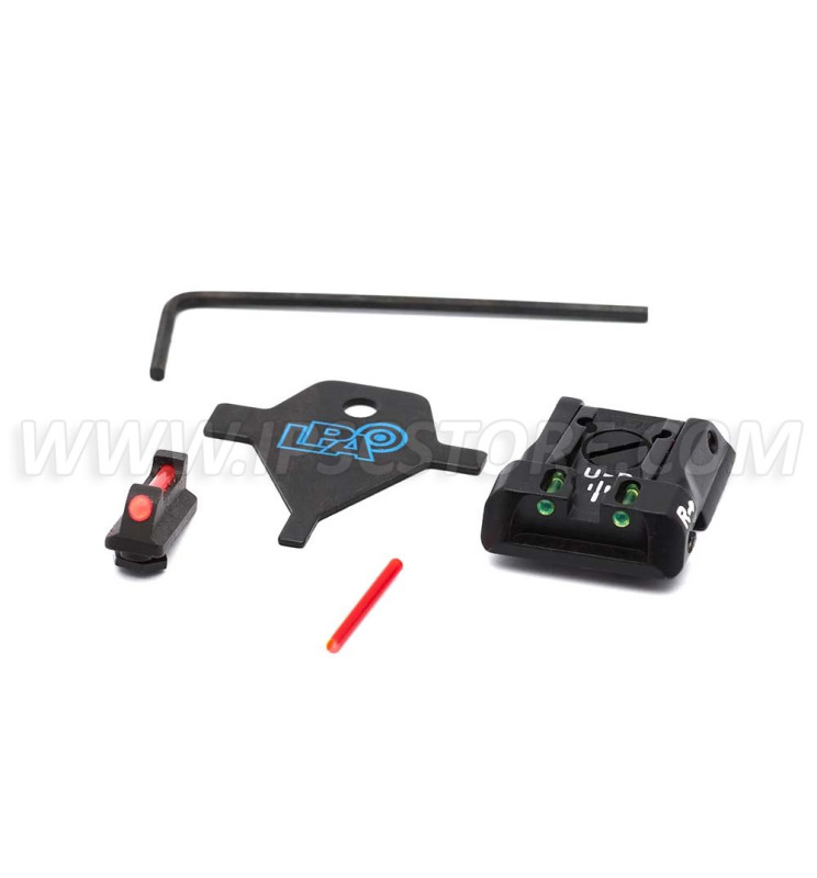 LPA SPF13WA Adjustable Sight Set for Walther PPQ Q5 Match with Fiber Optic LPA SPF13WA Adjustable Sight Set for Walther PPQ Q5 Match with Fiber Optic