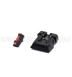 LPA SPF13WA Adjustable Sight Set for Walther PPQ Q5 Match with Fiber Optic
