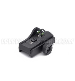 LPA BAR11WD5 Shotgun Picatinny Adjustable Rear Sight with Fiber Optic