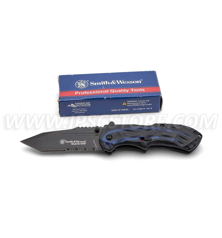 SMITH & WESSON SWBLOP3TBLS Liner Lock Folding Knife