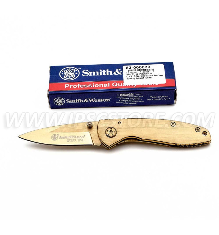 SMITH & WESSON CK110GL Executive Barlow Spring Assist Knife