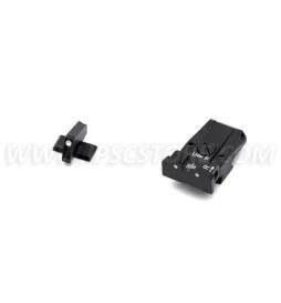 LPA SPR62BN30 Adjustable Sight Set for Browning HP Vig., HP MKIII, HP Pract., HP40 S&W with dovetail front sight