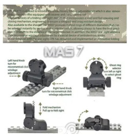 LPA MAS7 & T-MAS7 Folding Adjustable Set for Rifles